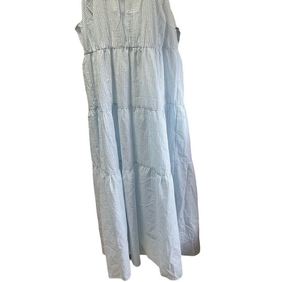 Blue/White Striped Maxi Dress - Picture 3 of 3